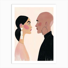 Woman And A Man 1 Art Print