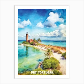 Dry Tortugas National Park Watercolor Painting Art Print