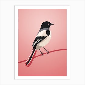 Minimalist Magpie 2 Illustration Art Print