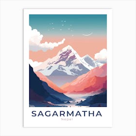 Nepal Sagarmatha Travel Art Print