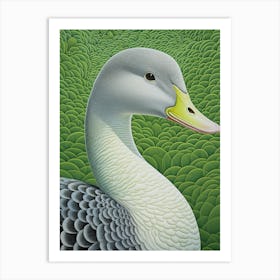 Ohara Koson Inspired Bird Painting Goose 3 Art Print