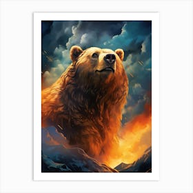 Bear In The Sky 1 Art Print