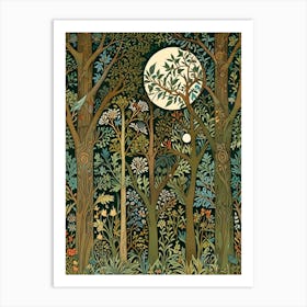 William Morris Print Forest At Night 1 Art Print