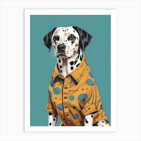 Dalmatian Dog Portrait In A Suit (14) Art Print