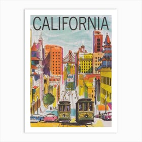 San Francisco California Vintage Travel Poster Art Print