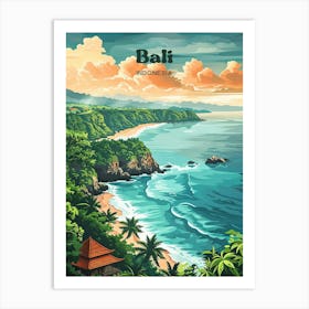 Bali Indonesia Lesser Sunda Islands Digital Travel Art Art Print