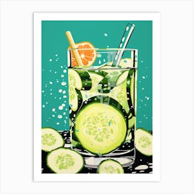 Gin & Tonic Pop Art Inspired 2 Art Print