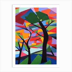 Sitka Spruce Tree Cubist Art Print