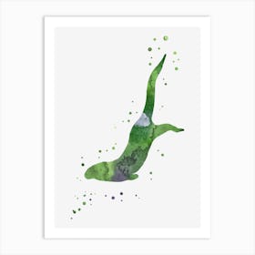 Watercolor Otter 1 Art Print