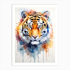 Tiger Art In Watercolor Painting Style 2 Art Print