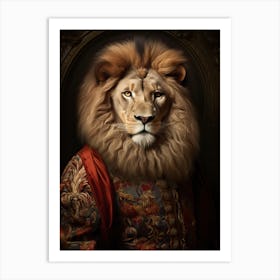 Lion Art Painting Baroque 1 Art Print