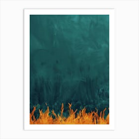 Fire Background Art Print