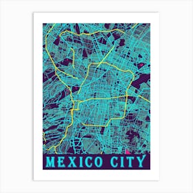 Mexico City Map Poster 1 Art Print