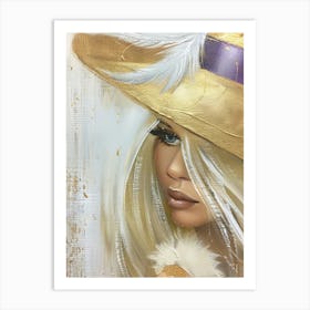 Golden Hat Art Print