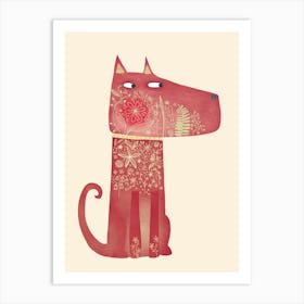 Flowerhound Dog Art Print