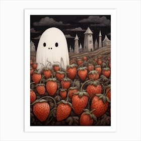 Ghost In The Strawberry Field 3 Art Print