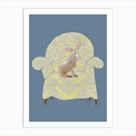 Hare On A Chair Art Print