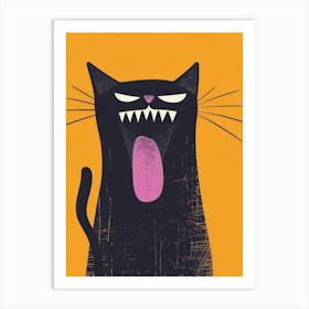 Black Cat Canvas Print 1 Art Print