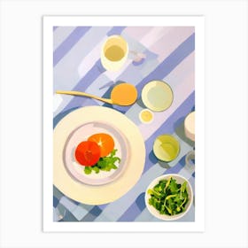 Arugula 2 Tablescape vegetable Art Print