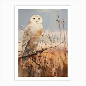 Bird Painting Snowy Owl 1 Art Print