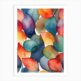 Watercolor Leaves 7 Art Print