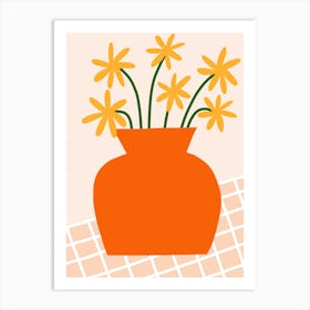 Colorful Flower Vase Print 9 Art Print