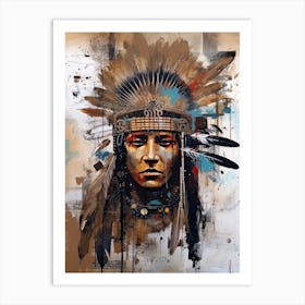 Spirit of the Tribe: Native American Elegance Unveiled Art Print