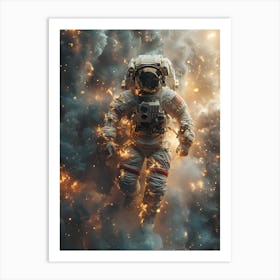 Astronaut In Space 3 Art Print