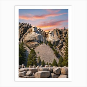 Mount Rushmore At Sunset Art Print