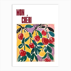 Mon Cheri Poster Summer Cherries Painting Matisse Style 4 Art Print