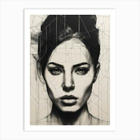 Abstract Portrait Of A Woman Art Print