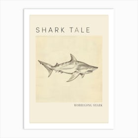 Wobbegong Shark Vintage Illustration 4 Poster Art Print