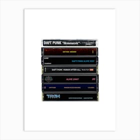 Daft Punk - Albums - Cassette Print Art Print