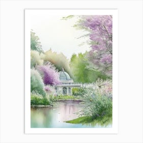 Botanischer Garten München Nymphenburg, Germany Pastel Watercolour Art Print