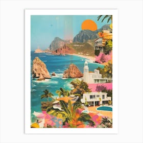 Ibiza   Retro Collage Style 4 Art Print