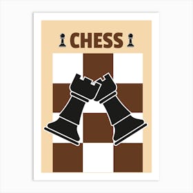 Chess brown Art Print