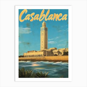 Aihrgdesign A Vintage Travel Poster Of Casablanca Art Print