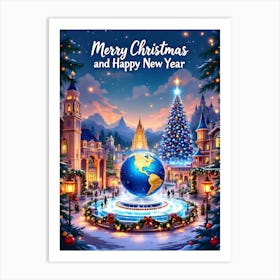 Merry Christmas And Happy New Year 10 Art Print