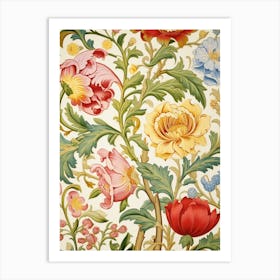 Floral Wallpaper 356 Art Print