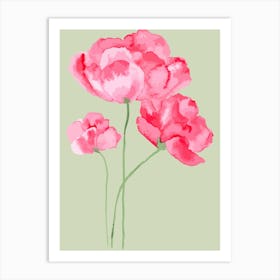 Watercolor Flowers 4 Art Print