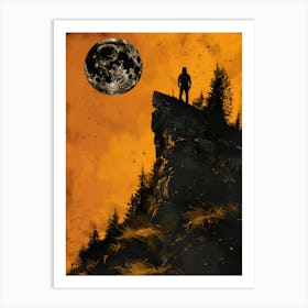 Man Standing On A Cliff Art Print