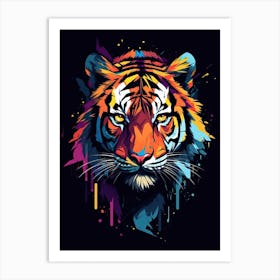 Tiger Art In Minimalism Style 2 Art Print