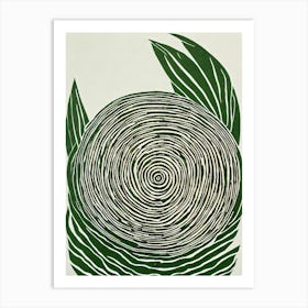 Porites Linocut Art Print