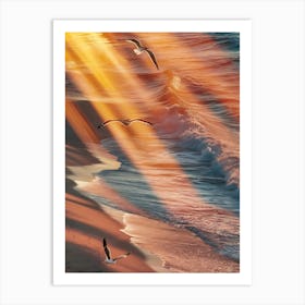 Sunrise At The Beach 5 Art Print