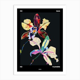 No Rain No Flowers Poster Orchid 4 Art Print