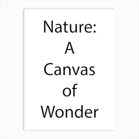 Nature Quote 4 Art Print