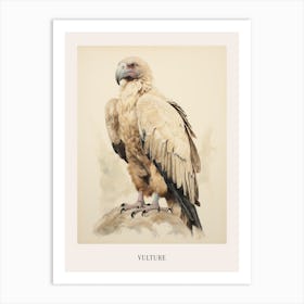 Vintage Bird Drawing Vulture 2 Poster Art Print