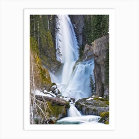 Icicle Creek Falls, United States Realistic Photograph (3) Art Print