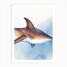 Goblin Shark 3 Watercolour Art Print