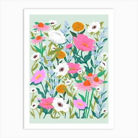 Dreamy Wild Flowers Art Print
